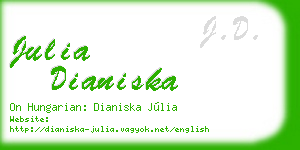 julia dianiska business card